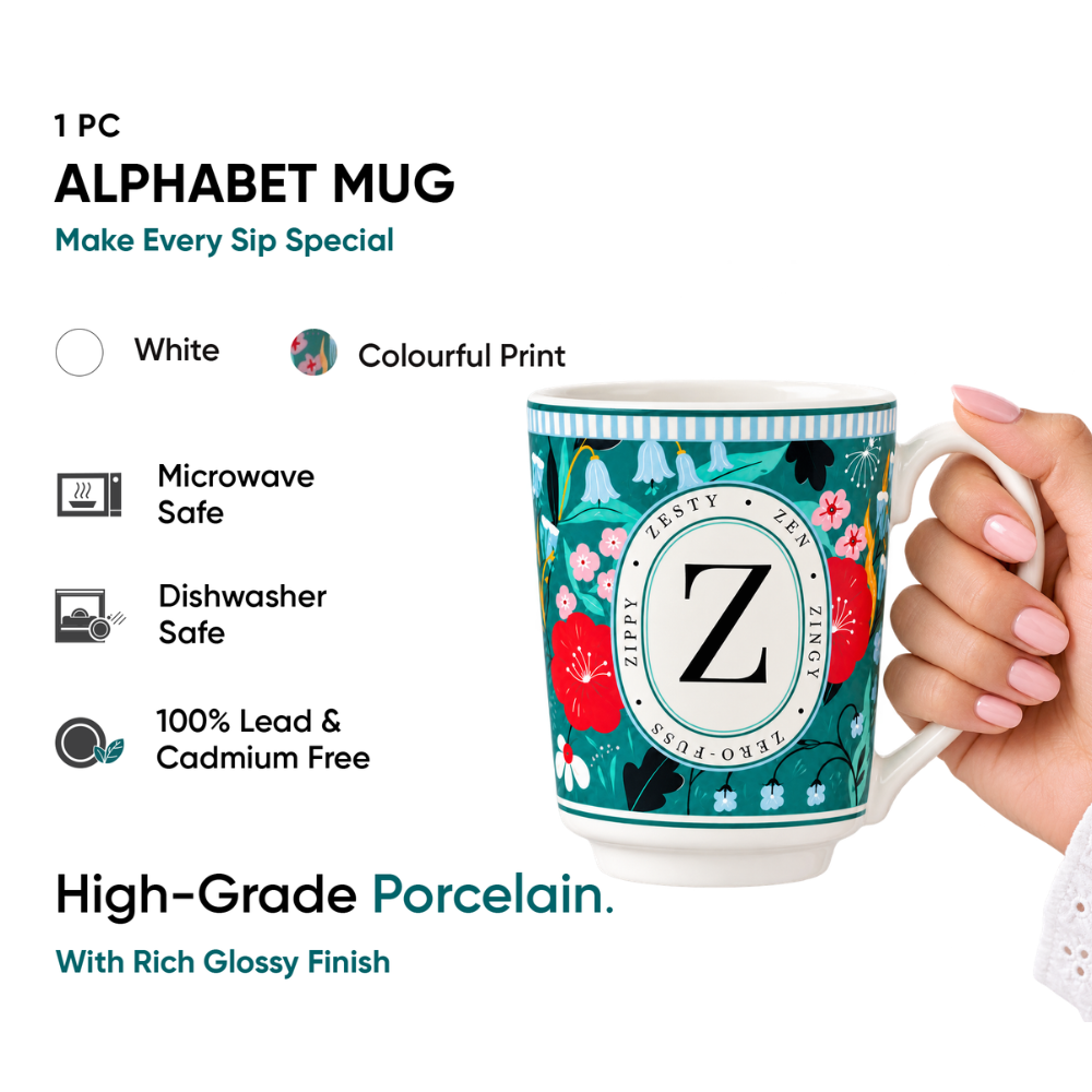 Z Ceramic Coffee Mug – 300 ML | Alphabet Collection