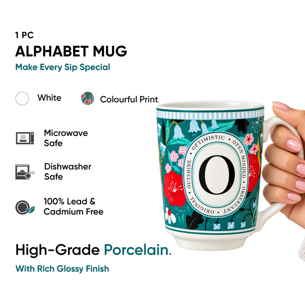 O Ceramic Coffee Mug – 300 ML | Alphabet Collection
