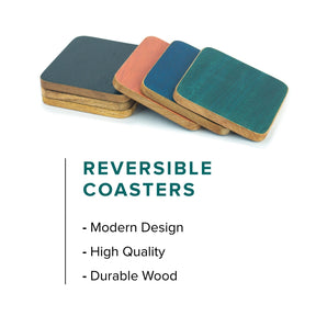 Handmade Wooden Coasters – Set of 6 | Multicolour