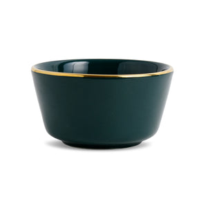 Teal Gold Ceramic Nut Bowls – Set of 4 | Gold Rim