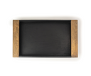 Large Wooden Serving Tray | Black Wood Tray for Elegant Serving