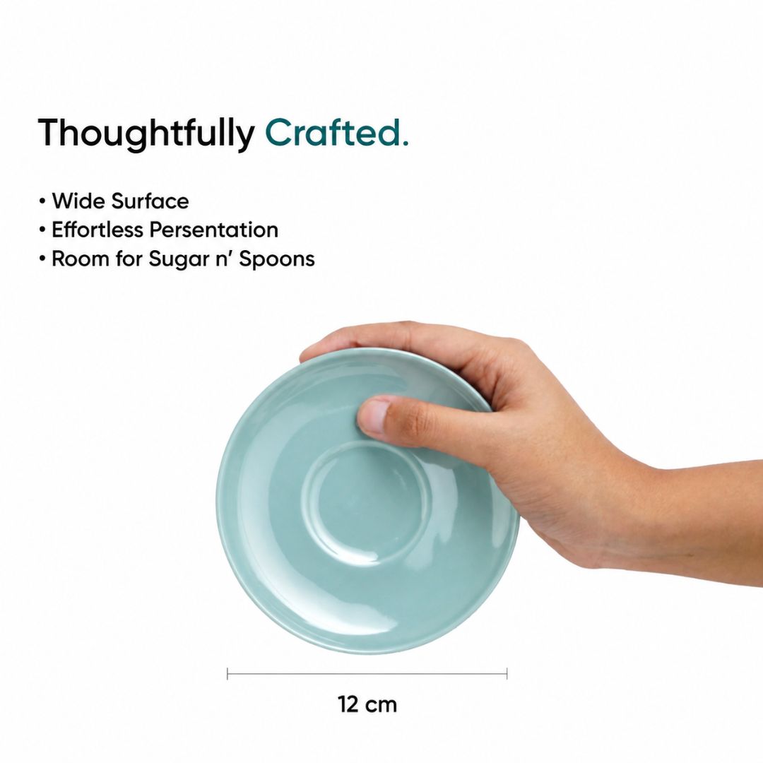 Ceramic Espresso Cup  Saucer Set | Set of 2 | 100ml