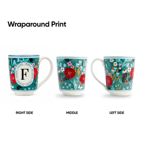 F Ceramic Coffee Mug – 300 ML | Alphabet Collection