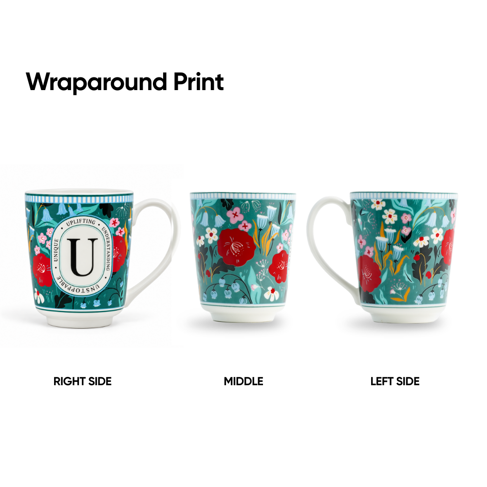 U Ceramic Coffee Mug – 300 ML | Alphabet Collection
