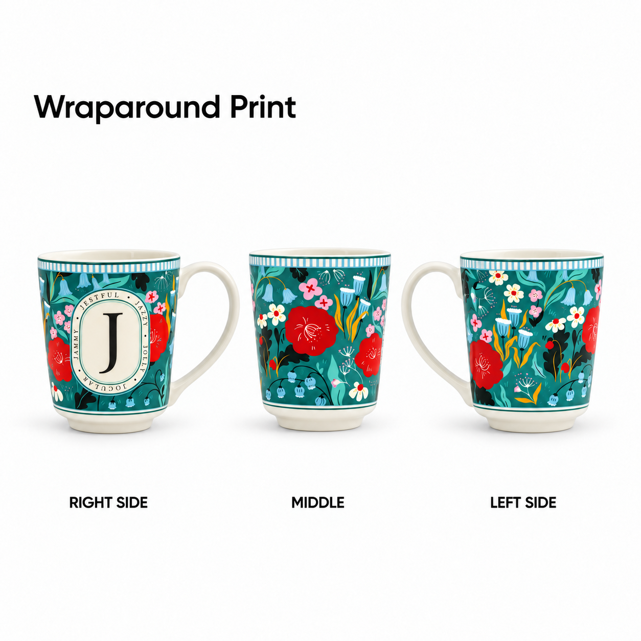 J Ceramic Coffee Mug – 300 ML | Alphabet Collection