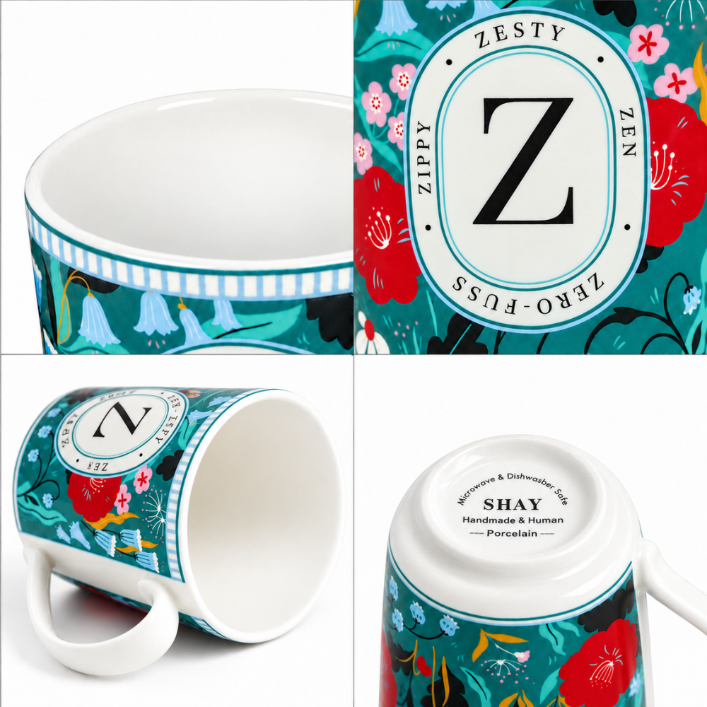 Z Ceramic Coffee Mug – 300 ML | Alphabet Collection