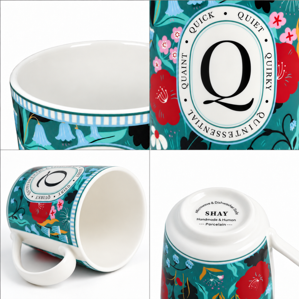 Q Ceramic Coffee Mug – 300 ML | Alphabet Collection