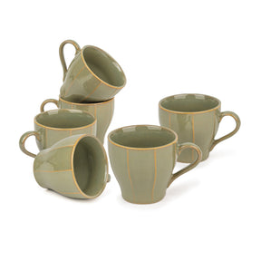 Ceramic Tea Cup Set of 6, 180ml – Self Reactive Collection