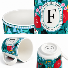 F Ceramic Coffee Mug – 300 ML | Alphabet Collection