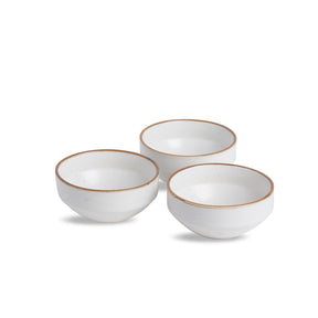 Ceramic Veg Bowls Set of 6 for Dinner | 180ml | Japandi Collection
