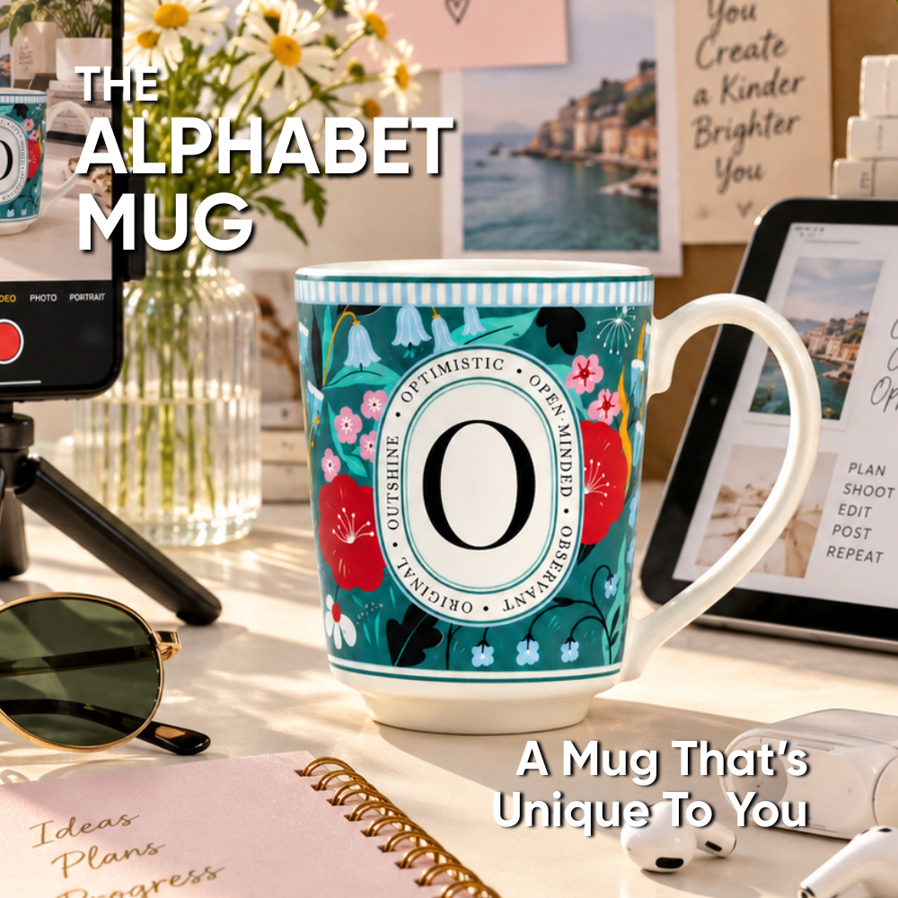 O Ceramic Coffee Mug – 300 ML | Alphabet Collection
