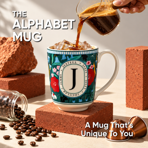 J Ceramic Coffee Mug – 300 ML | Alphabet Collection