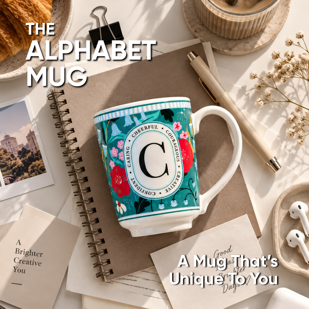 C Ceramic Coffee Mug | 300 ML | Alphabet Collection