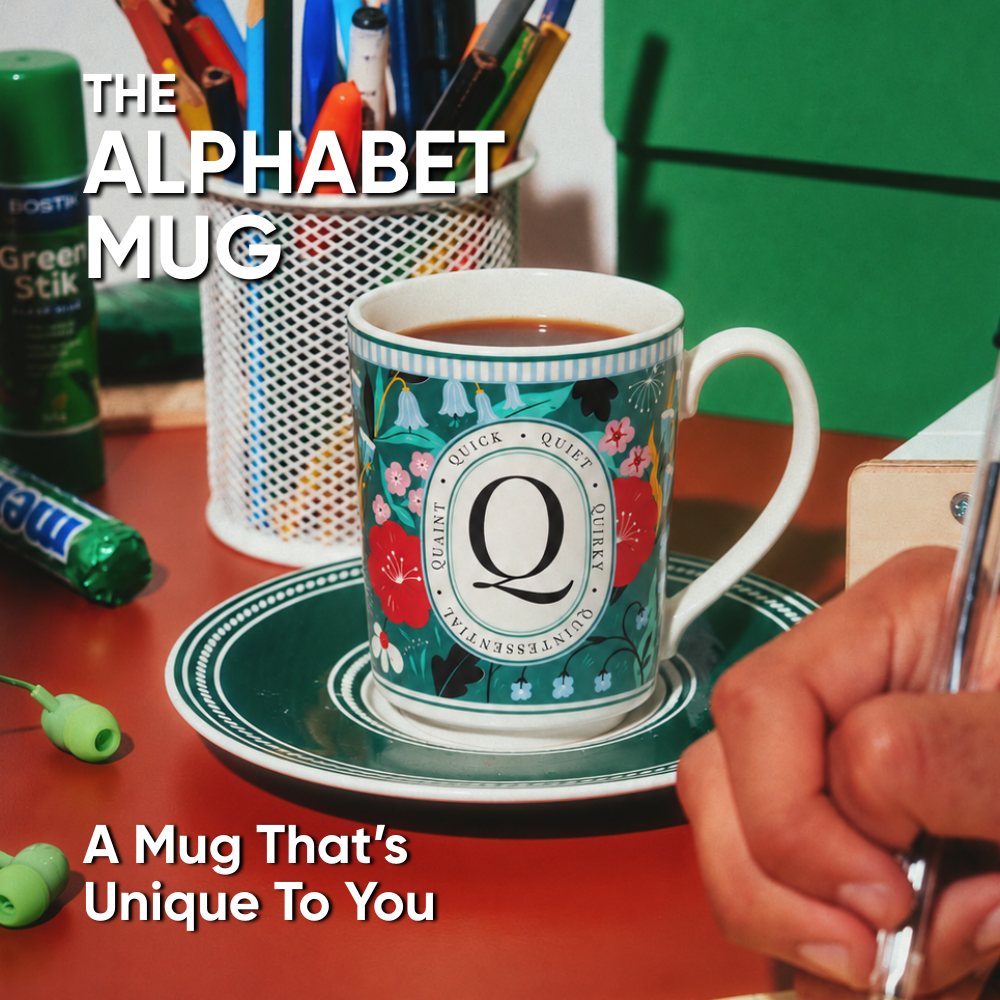 Q Ceramic Coffee Mug – 300 ML | Alphabet Collection