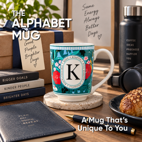 K Ceramic Coffee Mug – 300 ML | Alphabet Collection