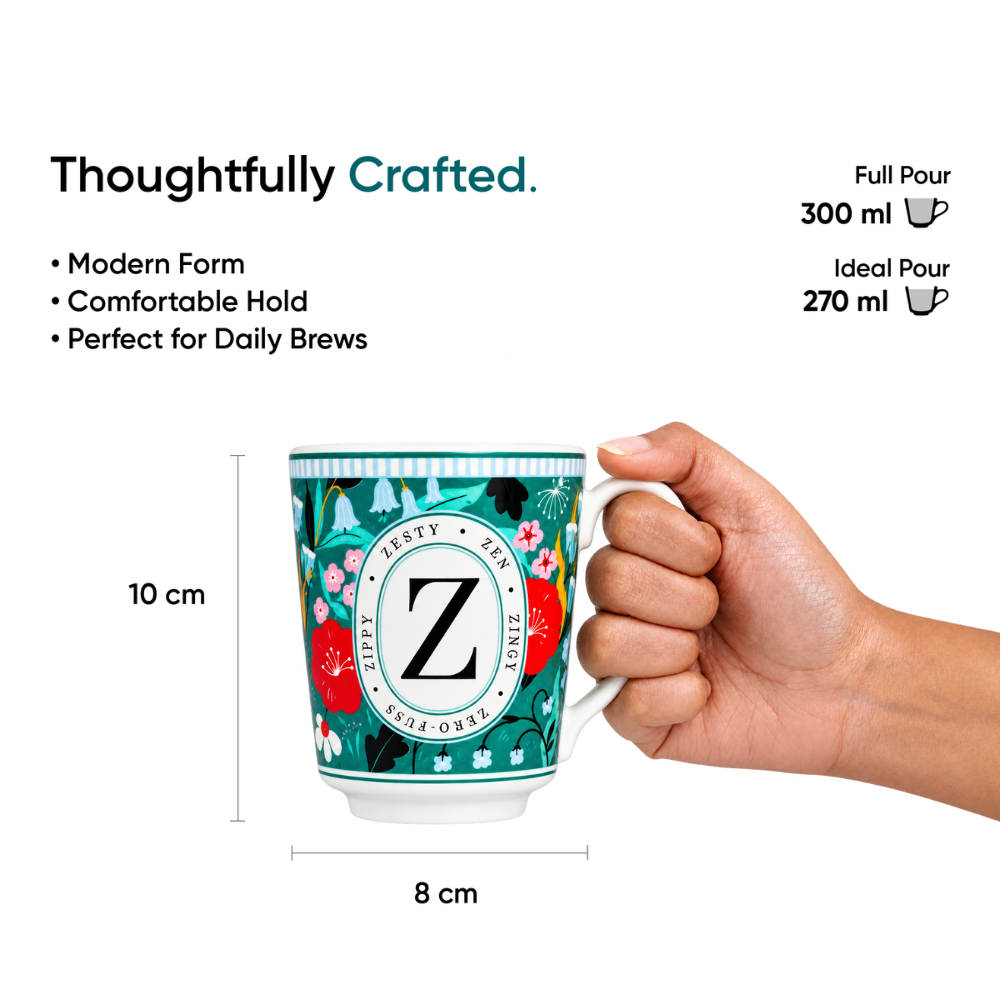 Z Ceramic Coffee Mug – 300 ML | Alphabet Collection