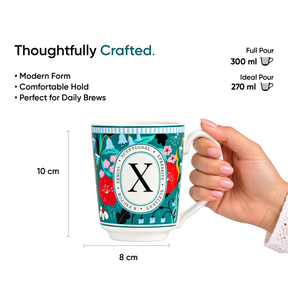 X Ceramic Coffee Mug – 300 ML | Alphabet Collection