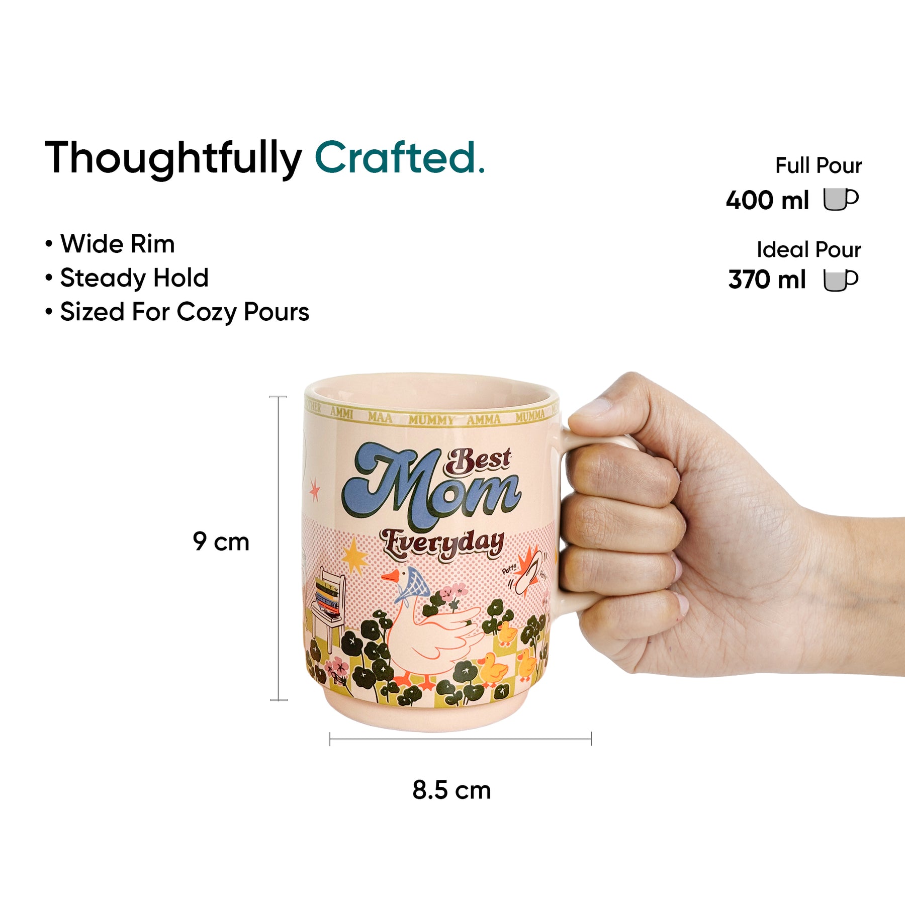 MOM Ceramic Coffee Mug, 300ml