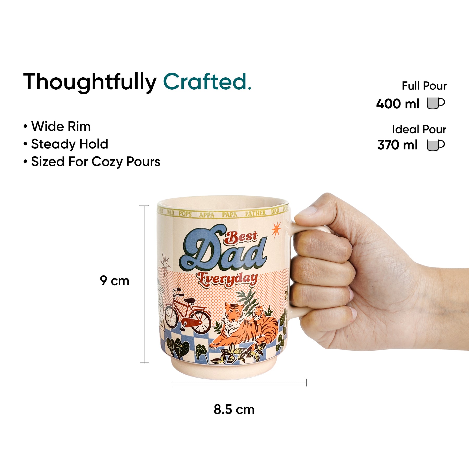 DAD Ceramic Coffee Mug, 300ml