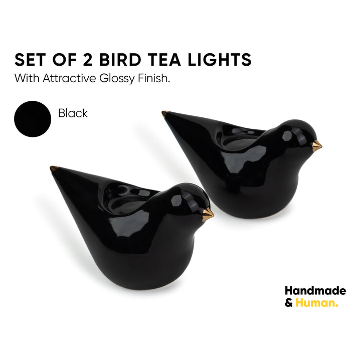 Ceramic Dove Tea Light Holder Set of 2, Decor Collection