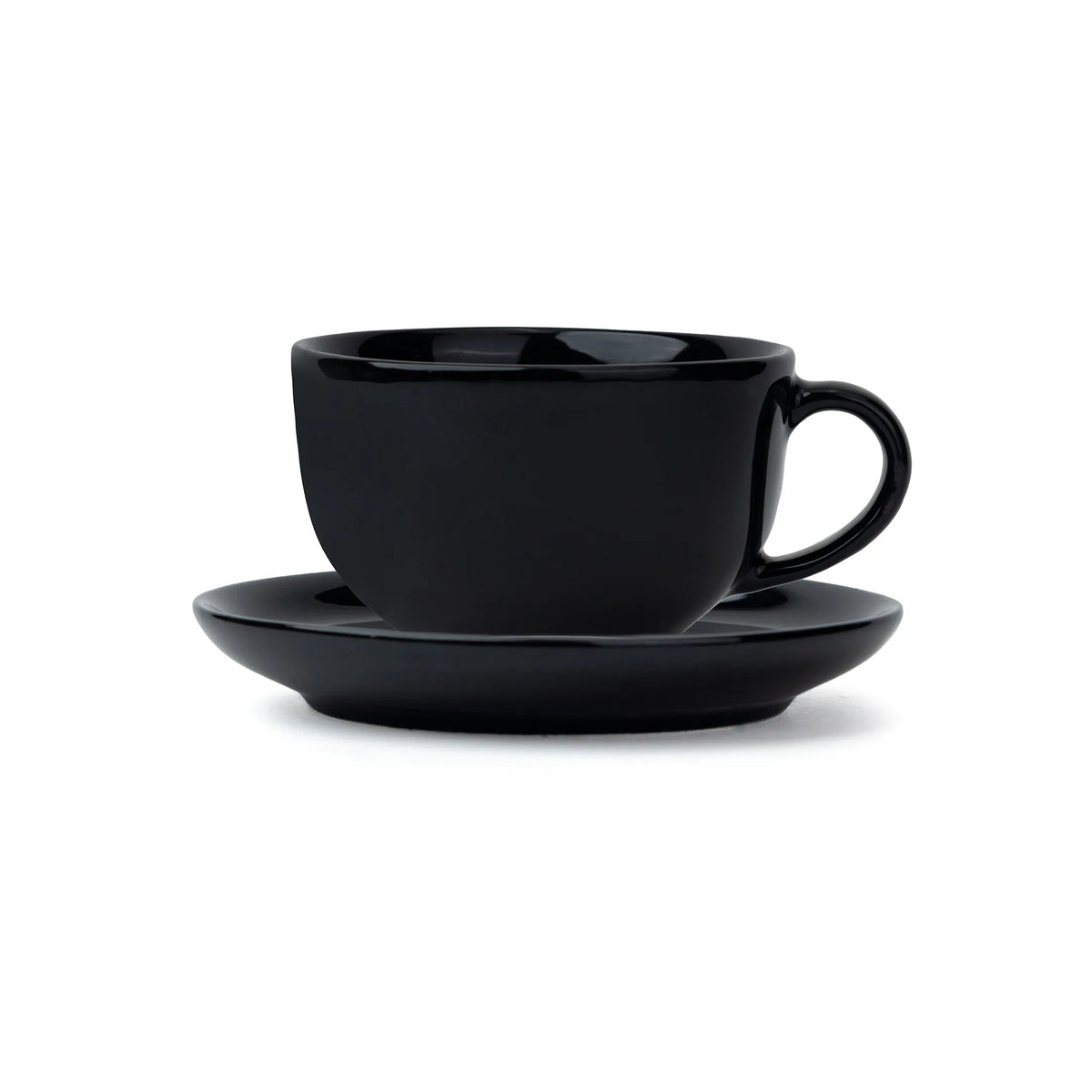 Large Ceramic Coffee Cup Saucer Set | 320ml | XL Cuppa Collection | Glossy Finish