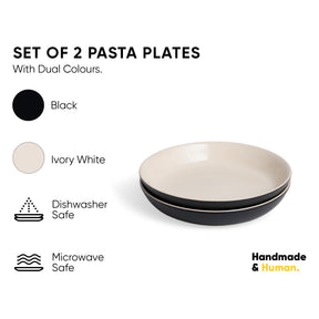 Ceramic Salad Plate | Slow Collection | Set of 2 Black