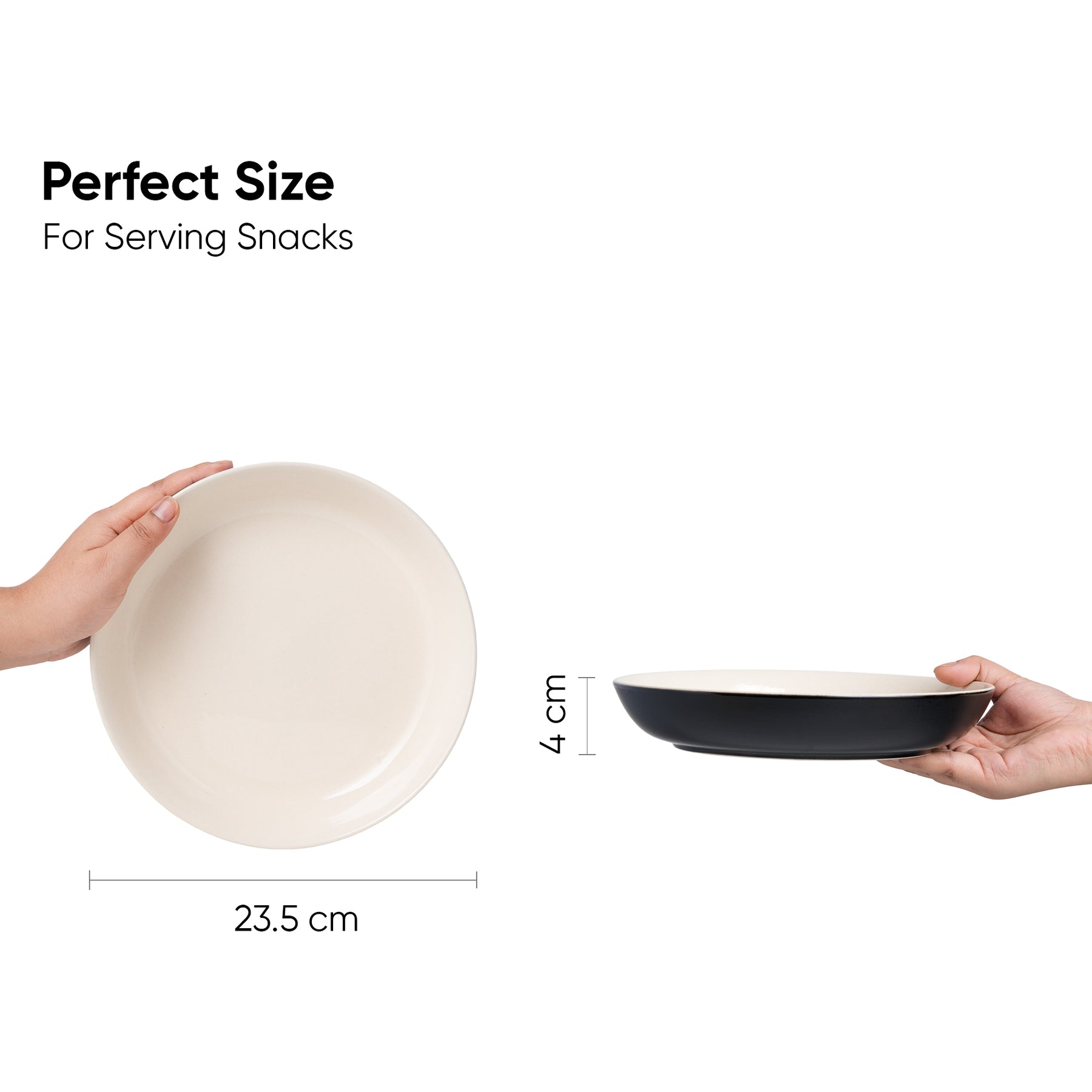 Ceramic Salad Plate | Slow Collection | Set of 2 Black