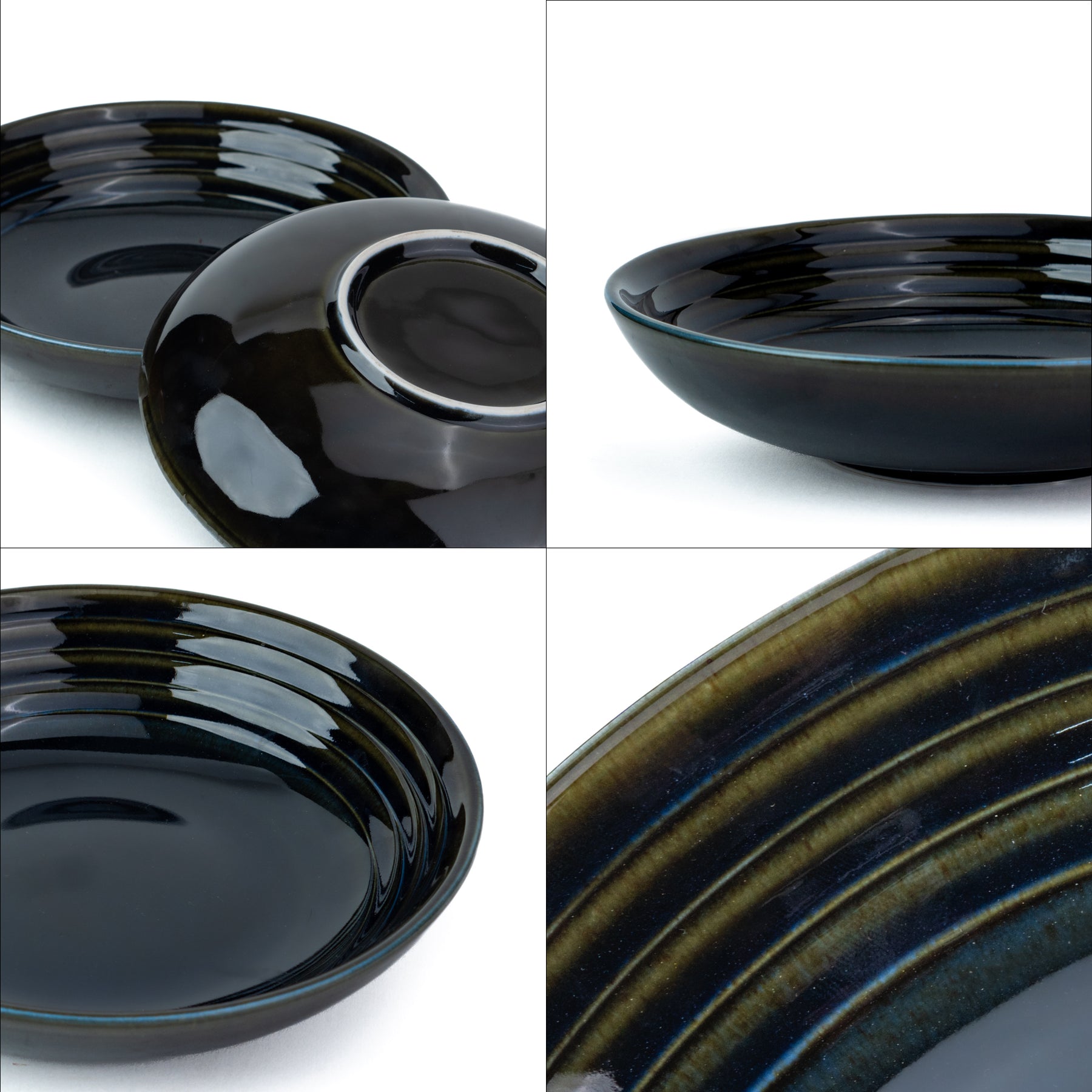 Ceramic Pasta Bowl Set of 2 – Self Reactive Collection Navy