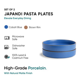 Stackable Ceramic Pasta Bowl Set of 2 Japandi Collection