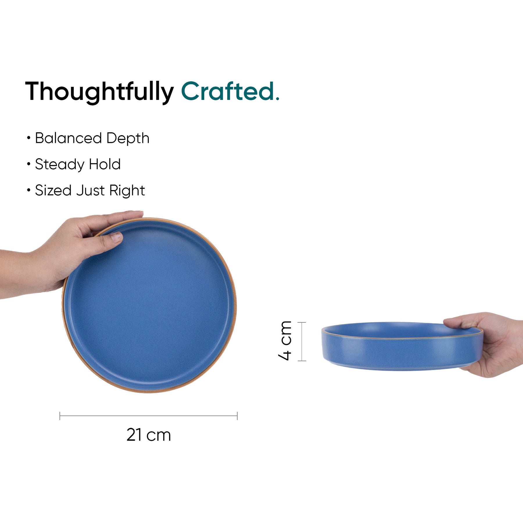 Stackable Ceramic Pasta Bowl Set of 2 Japandi Collection