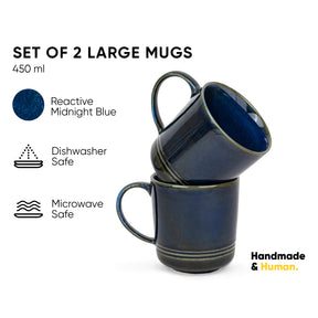 Large Ceramic Coffee Mug | 400ml | Self Reactive Collection | Glossy