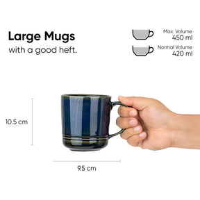 Large Ceramic Coffee Mug | 400ml | Self Reactive Collection | Glossy