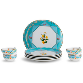 Ceramic Dinner Set – 12 Pcs – Nargis | Floral Stoneware Crockery