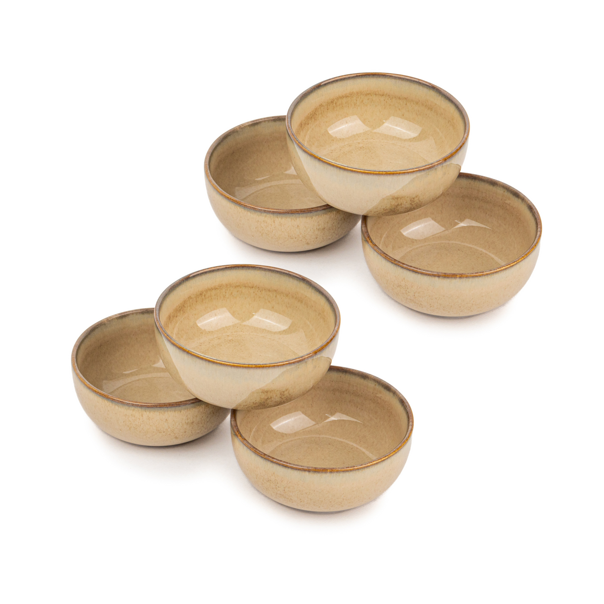 Ceramic Veg Bowls Set of 6 | 180ml | Self Reactive Collection