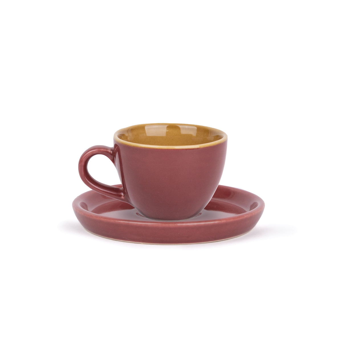 Ceramic Espresso Cup and Saucer Set of 2 | 100ml | Glossy Finish | Microwave Safe