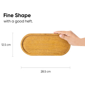 Small Wooden Cappuccino Tray | Elegant Wood Serving Tray