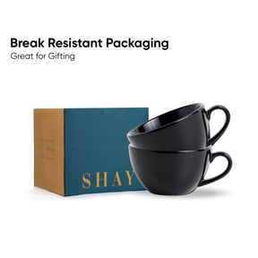 Black Cappuccino Cup Set of 2 | 250ml | Barista Collection