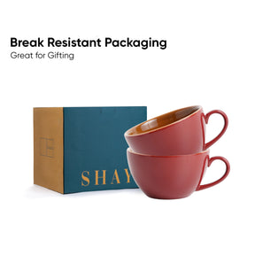 Burgundy Cappuccino Cup Set of 2 | 250ml | Barista Collection