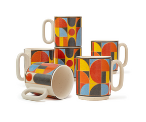 Ceramic Coffee Mug Set, 300ml, Bauhaus