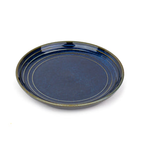 Ceramic Blue Quarter Plates Set of 6 | Snack & Dessert Plates | Self Reactive Collection