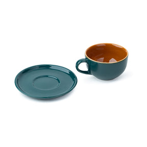 Cappuccino Cup & Saucer Set 320ml – Teal Green | XL Cuppa