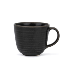 Large Ceramic Coffee Mug Set | Ribbed Collection | 400ml | Glossy Stoneware