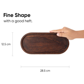 Small Wooden Cappuccino Tray | Elegant Wood Serving Tray