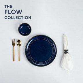 Ceramic Dinner Set | Flow Collection | 12 Pieces | Blue