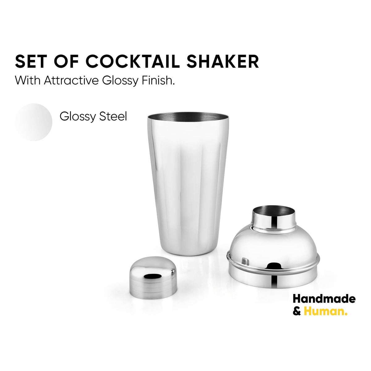 Stainless Steel Cocktail Shaker | 500ml | Built-in Strainer | Bar Tool