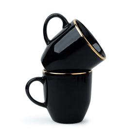 Ceramic Coffee Mug Set – Gold Line