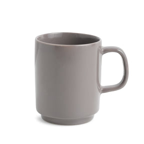 Gray mug on a white background