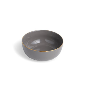 Ceramic Serving Bowl, 1500ml – Grey Gold | Glossy Finish | Large Size Bowl | Goldline Collection