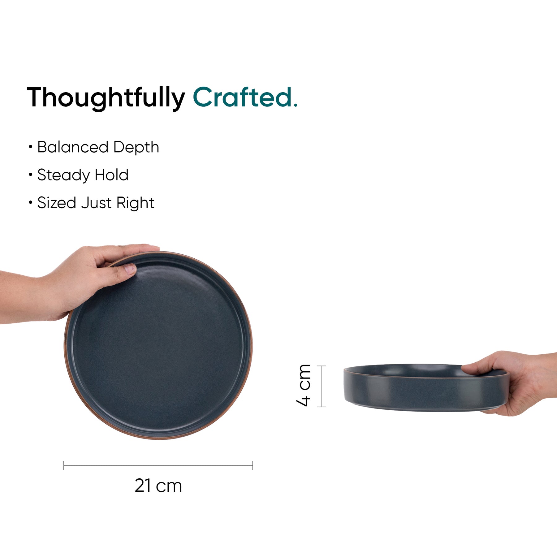 Stackable Ceramic Pasta Bowl Set of 2 Japandi Collection