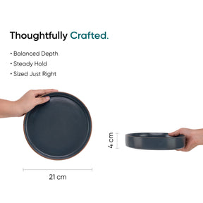 Stackable Ceramic Pasta Bowl Set of 2 Japandi Collection